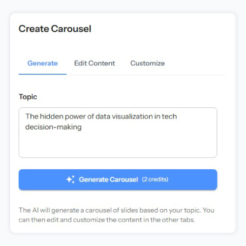 Generate from topic