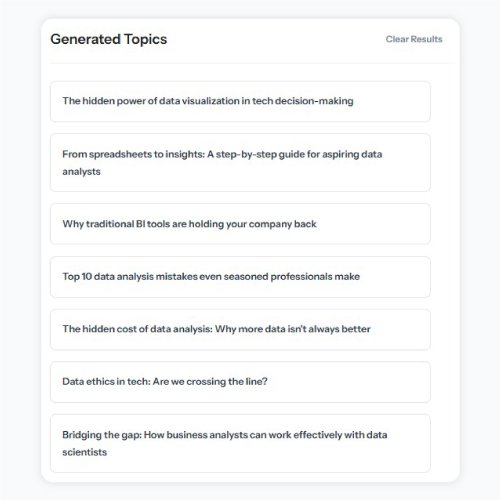 Generate topics