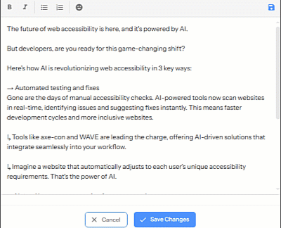 Customize your post